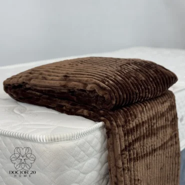 پتو مسافرتی یک نفره چهارفصل دکتر بیست مدل Kara (قهوه ای) کد 31101