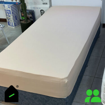 ملحفه تشک کش دار دونفره رنگ کرم Elay home