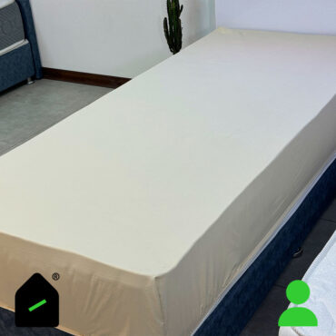 ملحفه کش دار تشک یک نفره رنگ کرم Elay home