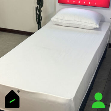 ملحفه نیم ست یک نفره رنگ سفید (ملحفه کش دار+ 1 روبالشتی) Elay home